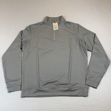 Peter Millar Crown Sport Performance 1/4 Zip Pullover Gray Print Small NWT 115