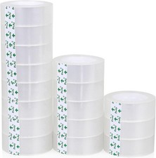 16 Rolls Easy Tear Transparent Tape Refills-Gift Wrapping Tape for Dispensers -