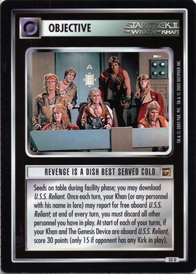 Star Trek CCG Revenge Is a Dish Best Served Near-Mint/NM Uncommon - TMP 2002