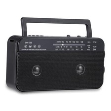 Portable AM FM Shortwave Radio with Bluetooth Speaker Plug in Wall, 3X D Cell