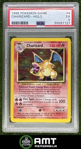 Charizard Holo PSA 5 1999 Pokemon Set #4/102 7127
