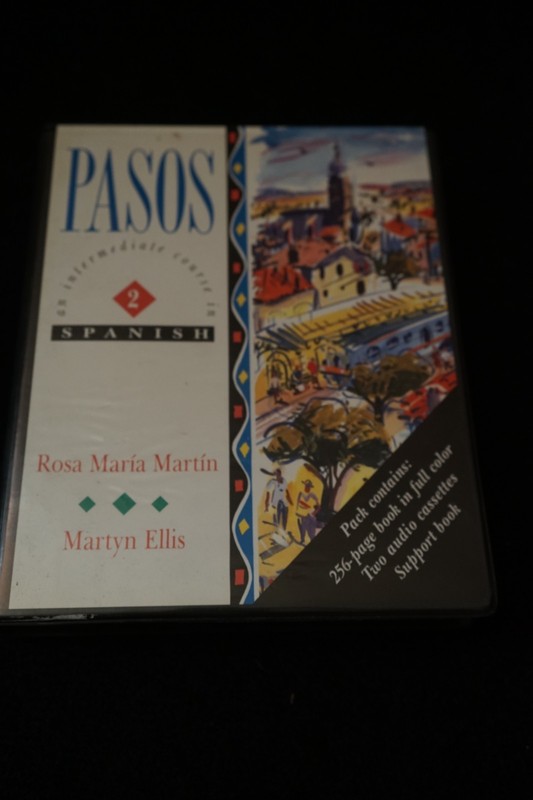 PASOS 2 Spanish Course Book w/ 2 Audio Cassette Tapes Rosa Maria Martin Ellis