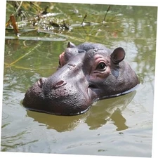 Hippo Head Pool Float Pond Decor Floating Hippopotamus Decoy Hippo Head Decor