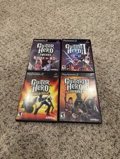 Guitar Hero PS2 4 Game Bundle Guitar Hero II. III, Encore Rocks the 80s, All CIB