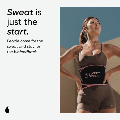 Sweet Sweat Trimmer Belt Waist Fitness Sweat Band - Picture 3 of 5