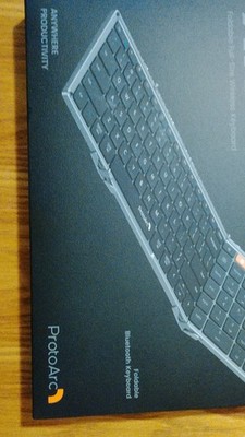 ProtoArc Foldable Bluetooth Illuminated Keyboard Black CPD203 QWERTY