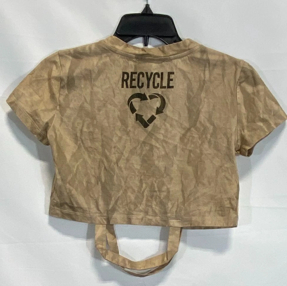 Moschino Women Brown Crop Milano T -Shirt Size 32 - Image 2 of 4