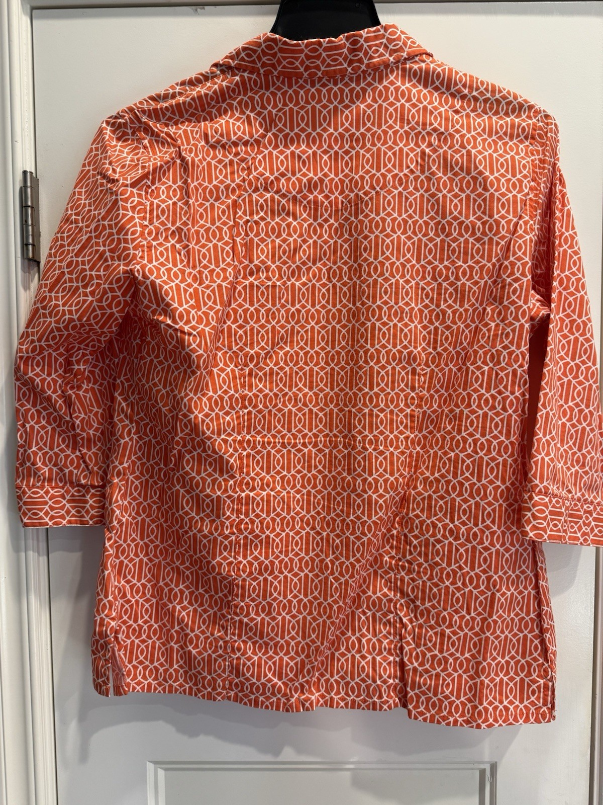 Multiples Women’s Button Up Size Medium Orange Pa… - image 8