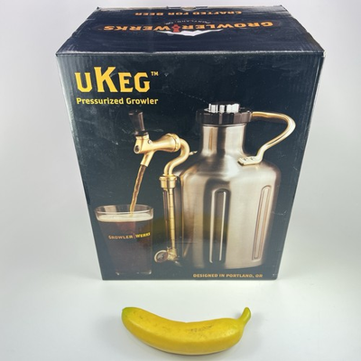 #ad GrowlerWerks UKeg 128oz Pressurized Stainless Steel Carbonated Beer Growler $79.99