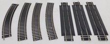Atlas HO Scale Assorted Curved and Straight Track Sections 7 EX