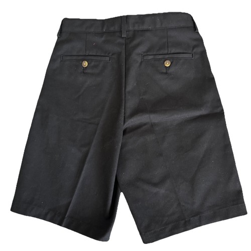 Dennis Uniform Boys Black Flat Front Stretch Twill Shorts, Size B16 Style 040720 - Picture 4 of 4