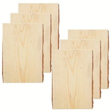 LDHHYH 6 Pack Wood Planks for Crafting, 7-9" Wide x 11" Length Live Edge wood 