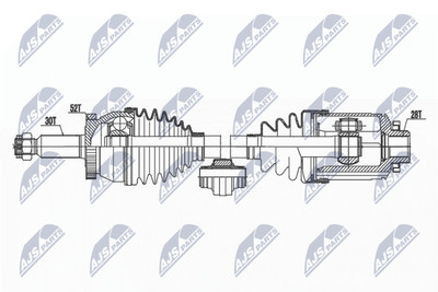 NTY NPW-HY-599 Antriebswelle vorne rechts für HYUNDAI KIA