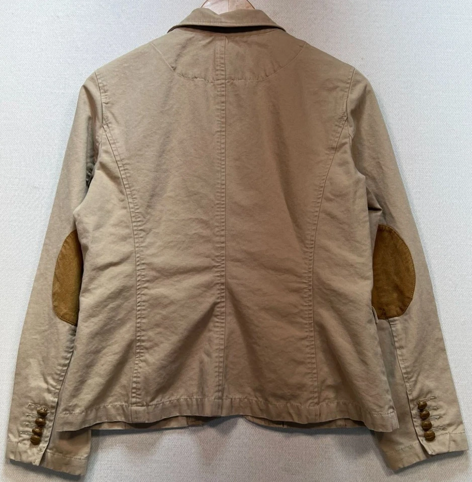 Chaqueta Blazer Isaac Mizrahi Para Mujer Dos Botones Manga Larga Talla L Beige Bolsillos Foto 2 de 4