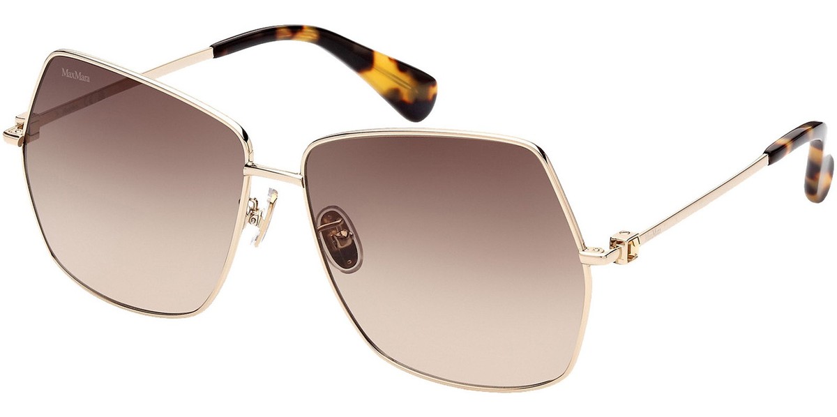 NEW Max Mara 61mm Geometric Sunglasses Oversized sunglasses Max Mara Gold in Metal - 46986997 main image 3