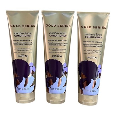 Pantene Gold Series Moisture Boost Conditioner w/Argan Oil 8.4oz. Set of 3