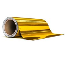 VViViD Gloss Gold Chrome Air-Release Vinyl Adhesive Tape Roll 12 12" x 20ft