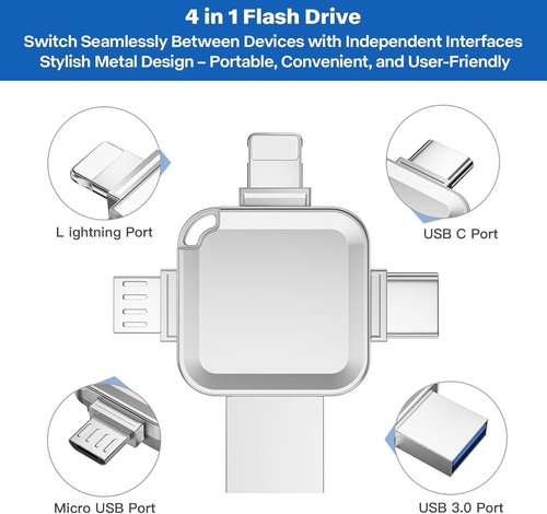 2TB USB3.0 Flash Drive Externer Speicher Speicher Stick Typ-c Für iPhone Samsung - Bild 4 von 10