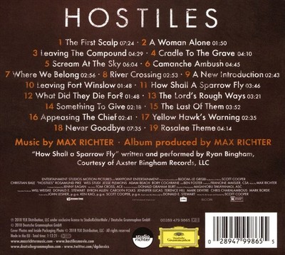 MAX RICHTER (COMPOSER) - HOSTILES [ORIGINAL MOTION PICTURE SOUNDTRACK] [DIGIPAK]