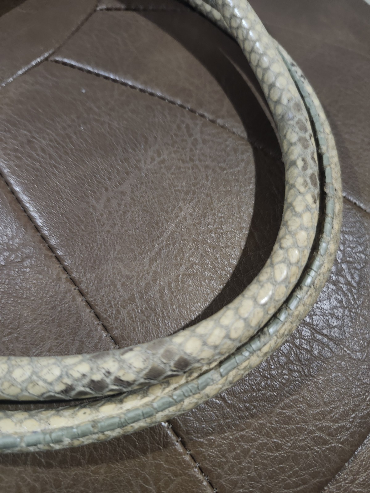 COLE HAAN LEATHER TRINITY PYTHON PRINT BAG BLACK … - image 17