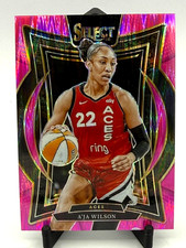2025 Panini Select WNBA Concourse #56 A'Ja Wilson Pink Flash Prizm - Las Vegas