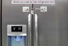 4 Pieces Refrigerator Lock 3 Number Coded Freezer Lock Adhesive Fridge Door Lock