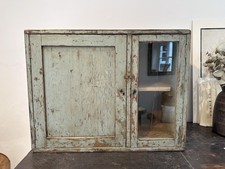 Vintage Antique Victorian Wooden Rustic Painted Pantry Cupboard / Storage