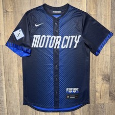 Nueva camiseta deportiva de los Detroit Tigers Nike azul 2024 Motor City Connect Limited para hombre S $155