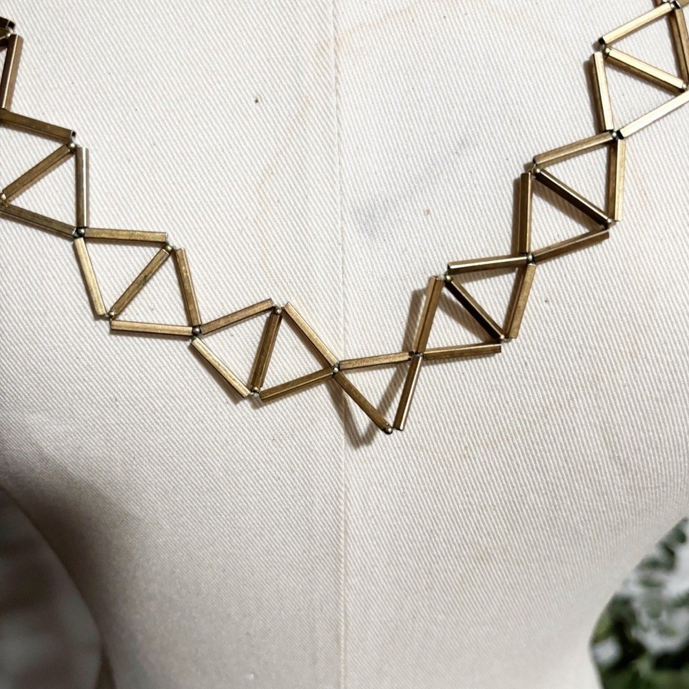 Madewell Geometric Triangle Statement Necklace  G… - image 2