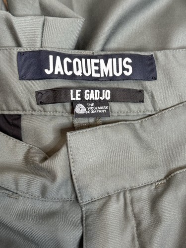 JACQUEMUS LE GADJO Men's Shorts Size 50 / US 40 100% Wool Olive Green Color - Picture 8 of 17