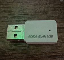 AC600 600Mbps USB 2.0 Wireless WiFi Adapter Dongle for PC, White, WPS