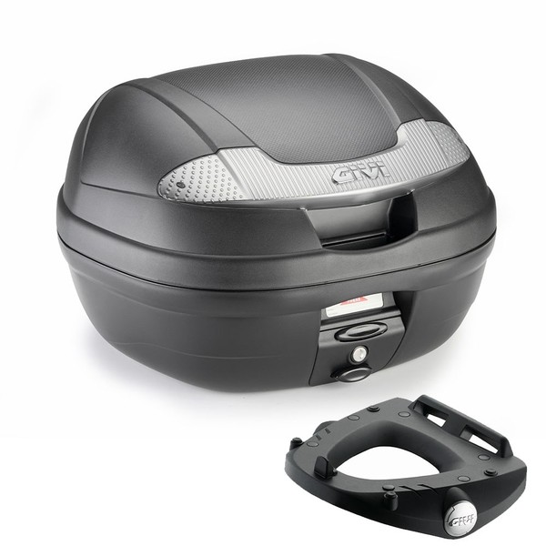 Givi E340NT Bauletto 34LT + Piaggio Beverly 350 Montageplatte 2013-2015 Schwarz-image