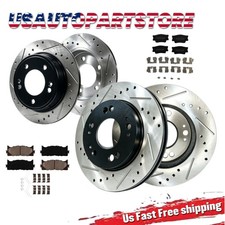 296mm Front Rear Drilled Rotors Brake Pads For Lexus Es300h 2013 2014 2015-2016 296mm Front Rear Drilled Rotors Brake Pads For Lexus Es300h 2013 2014 2015-2016