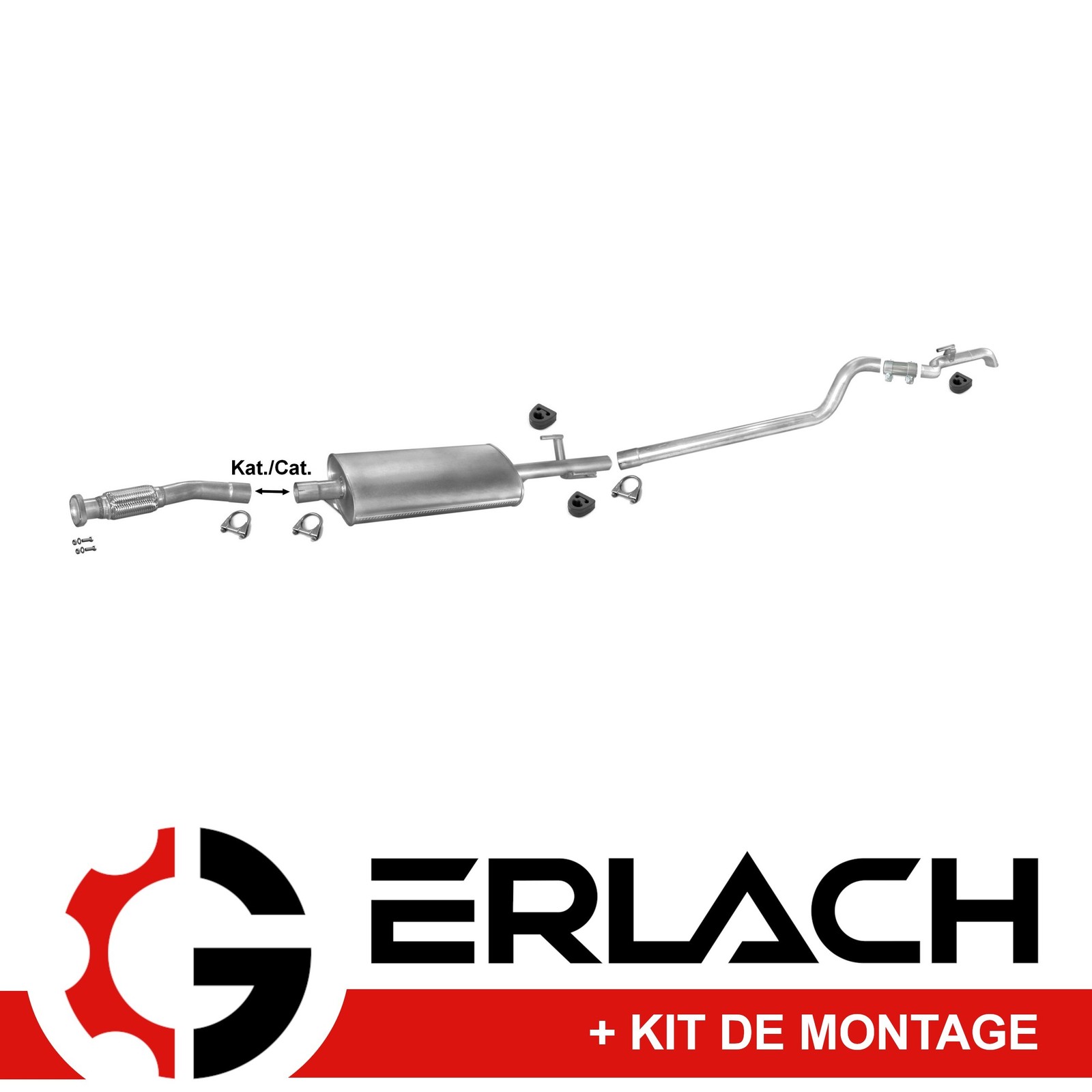 Silencieux Mercedes Sprinter 2T 3T long 3550mm 4227 d'échappement