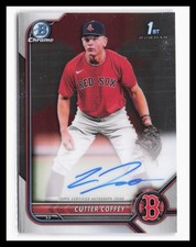 2022 Bowman Draft Chrome Autographs #CDA-CC Cutter Coffey Red Sox Rookie SP