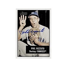 2003 Bowman Heritage 4 Fingers Phil Rizzuto Autograph Steiner Holo on Back Auto