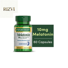 Nature's Bounty Melatonin, 100 Drug-Free Sleep Aid, 10 Mg, 60 Capsules