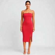 Forever 21 Strapless Pink Midi Bodycon Dress – Size Small