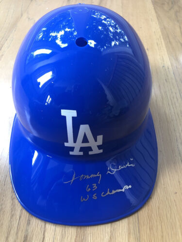 Casco de tamaño completo firmado autografiado de los Dodgers de Los Ángeles '63 campeón de la WS de Tommy Davis - Imagen 1 de 7