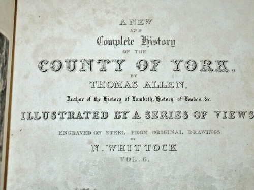 * Rare * Thomas Allen A New History of the County of York - 6 Volumes 1828-1831 - Picture 5 of 12