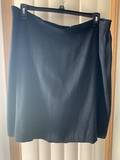 Avenue Vintage Skirt Womens Plus 24 Black Soft part Elastic waist Modest Casual