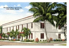 Royal Plaza Apartments Building-Palm Beach-Florida-Vintage Linen Postcard