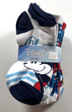 6 PAIRS Disney Mickey Mouse Boys no show SOCKS SIZE 6-8 LL67