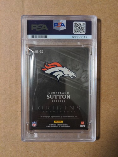Courtland Sutton 2018 Panini Origins Rookie Auto /49 Bronze Ink PSA 9 - Picture 4 of 4