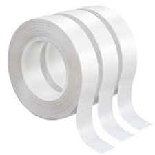 3 Rolls Thin Double-Sided Tape for Crafts, Scrapbooking, Tear-by-Hand, 0.4in x 4
