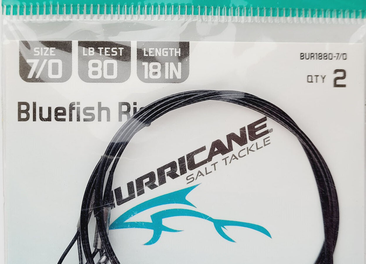 10 Wire Leader Bluefish Rigs Hurricane BUR18807/0 Saltwater Baitholder
