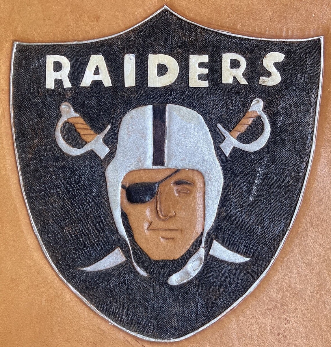 RARE Vintage Oakland Los Angeles Raiders Hand Tooled Stamped