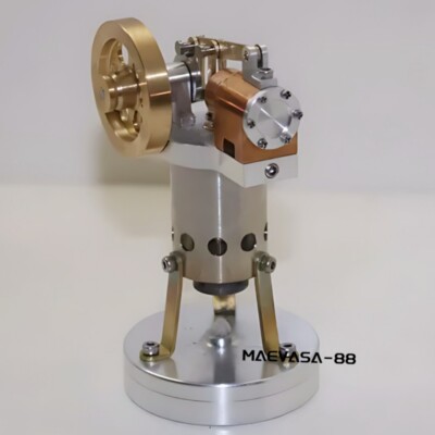 Microcosm R06 Mini Retro Vertical Brass Steam Engine Model Toy Engineer DIY Gift