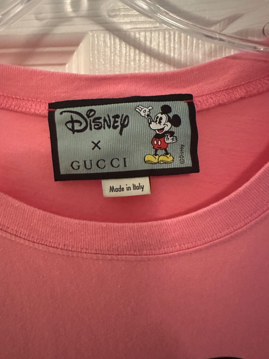 GUCCI x Disney Cotton T-shirt Pink Mickey Mouse - Size Men's XS