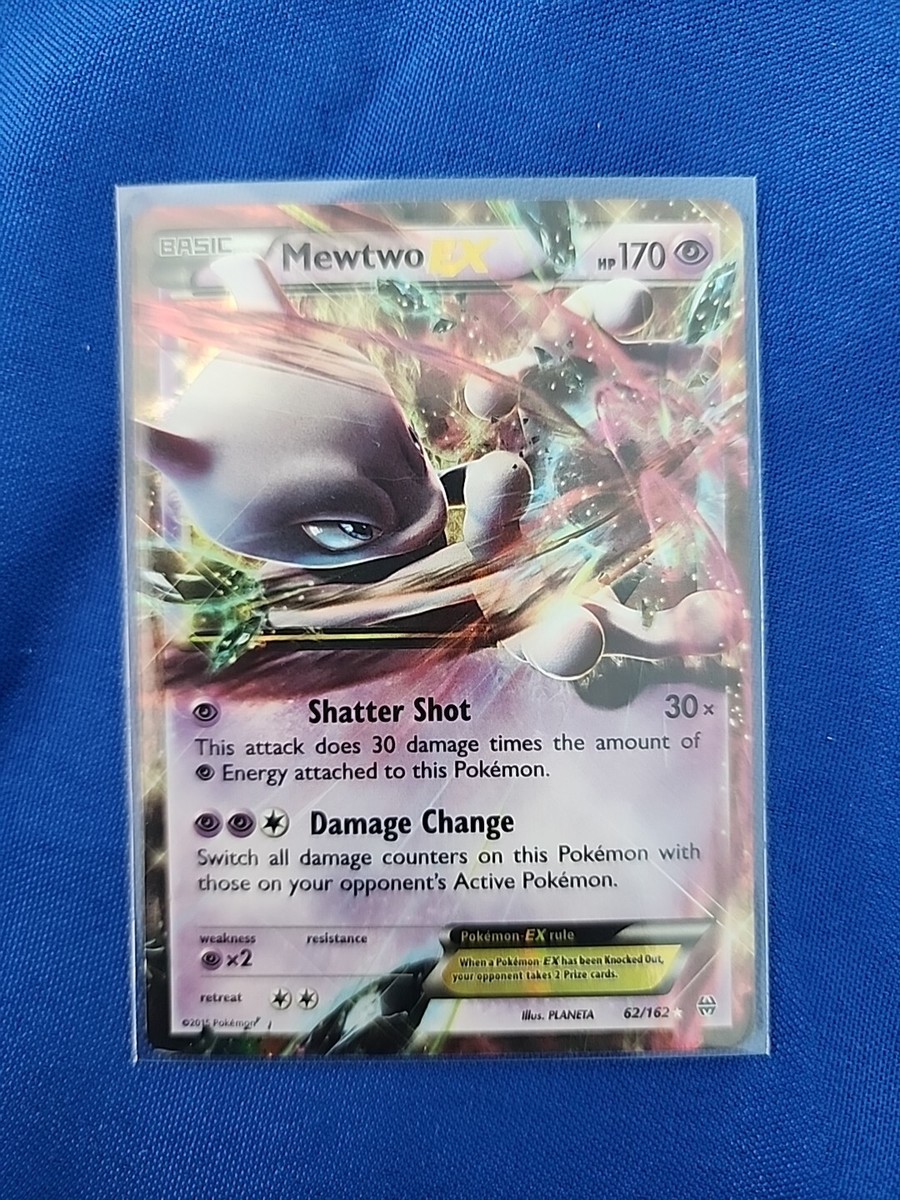 mewtwo pokemon trading card game Rare Mewtwo Ex Pokemon Trading Card 180 Hp Holographic Collectible Gaming  Treasu
